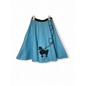 3 Big Notes Felt 1950s Blue Poodle Skirt Costume Theater Dance Large Sock Hop